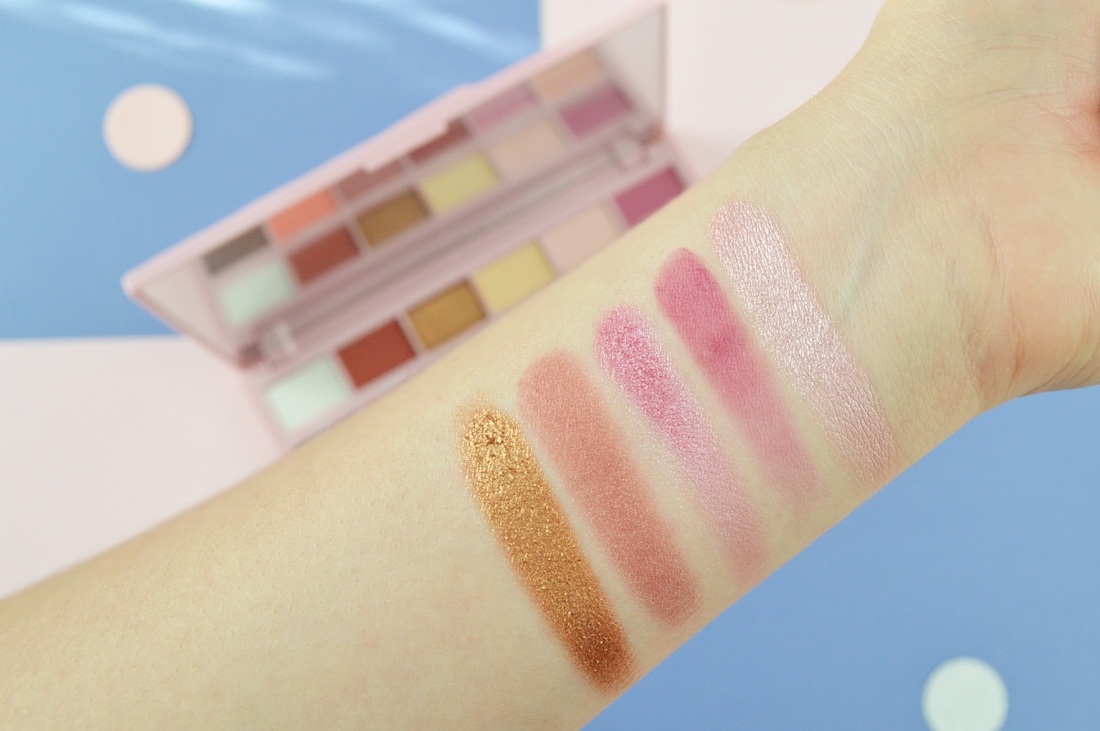 Paleta cieni Strawberry Cheesecake dupe Huda BeautyMakeup Revolution puderek.com.pl